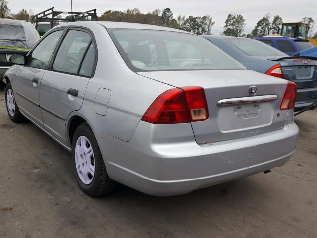 2HGES15162H584492 - 2002 HONDA CIVIC DX SILVER photo 3