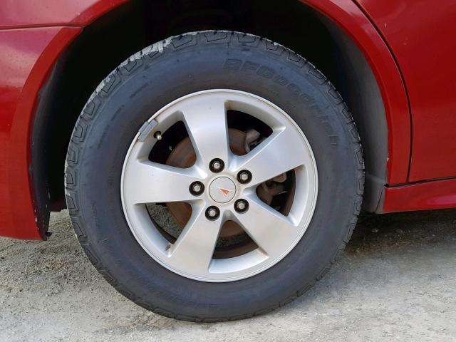2G2WP552771211177 - 2007 PONTIAC GRAND PRIX RED photo 9