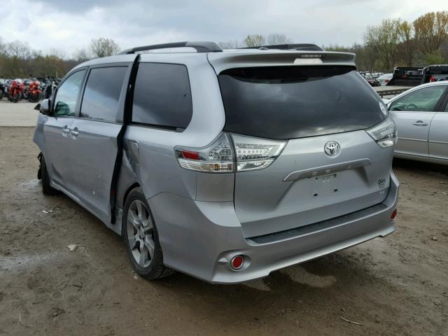 5TDXK3DC8ES519736 - 2014 TOYOTA SIENNA SPO GRAY photo 3