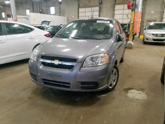 KL1TD5DE1AB116602 - 2010 CHEVROLET AVEO LS GRAY photo 2