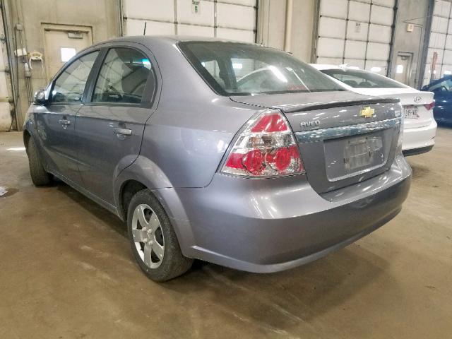 KL1TD5DE1AB116602 - 2010 CHEVROLET AVEO LS GRAY photo 3