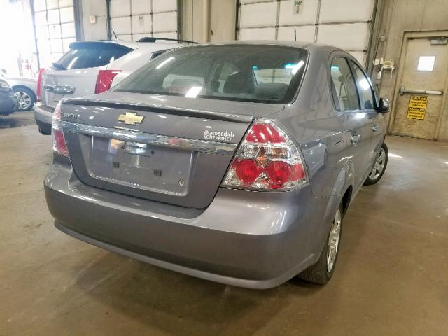 KL1TD5DE1AB116602 - 2010 CHEVROLET AVEO LS GRAY photo 4