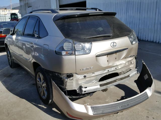 JTJGW31U872004714 - 2007 LEXUS RX 400H GOLD photo 3