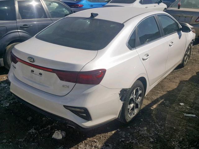 3KPF54AD6KE082203 - 2019 KIA FORTE EX WHITE photo 4