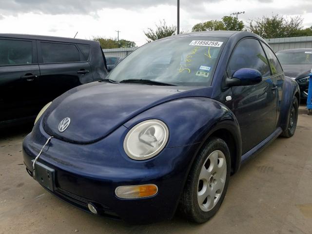 3VWCD21C22M406686 - 2002 VOLKSWAGEN NEW BEETLE 蓝色 照片 2