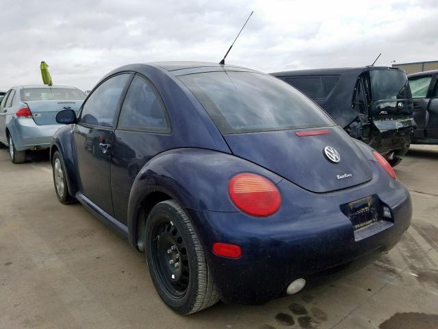 3VWCD21C22M406686 - 2002 VOLKSWAGEN NEW BEETLE 蓝色 照片 3