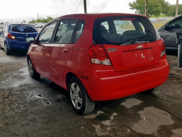 KL1TD66698B249422 - 2008 CHEVROLET AVEO BASE 红色 照片 3