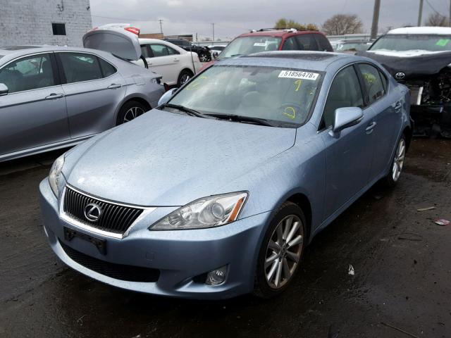 JTHCK262995028700 - 2009 LEXUS IS 250 BLUE photo 2