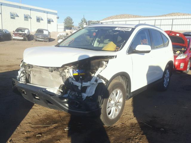 5J6RM3H7XEL009156 - 2014 HONDA CR-V EXL WHITE photo 2