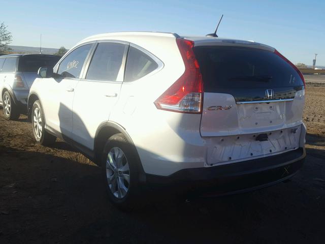 5J6RM3H7XEL009156 - 2014 HONDA CR-V EXL WHITE photo 3