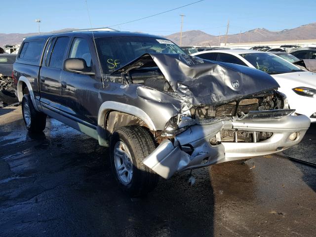 1D7HG48N94S505766 - 2004 DODGE DAKOTA QUA GRAY photo 1