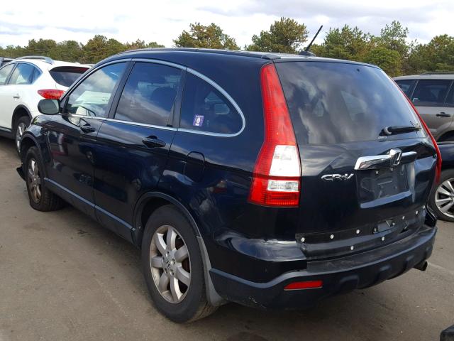 5J6RE48787L004267 - 2007 HONDA CR-V EXL BLACK photo 3