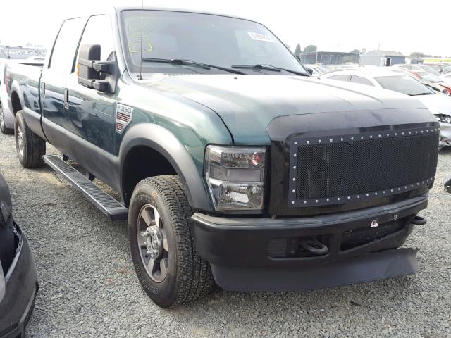 1FTWW31R68EA22848 - 2008 FORD F350 SRW S GREEN photo 1