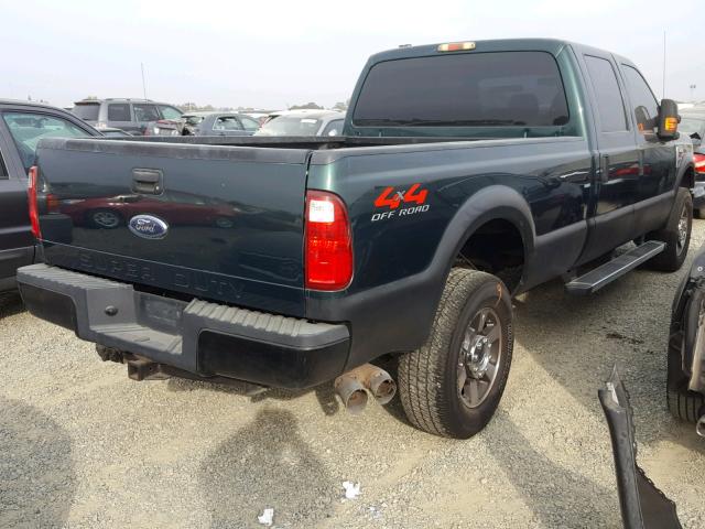 1FTWW31R68EA22848 - 2008 FORD F350 SRW S GREEN photo 4