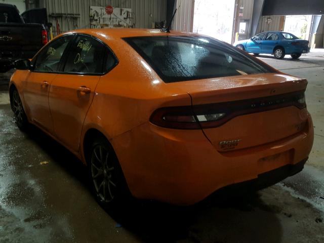 1C3CDFBB4ED860636 - 2014 DODGE DART SXT ORANGE photo 3