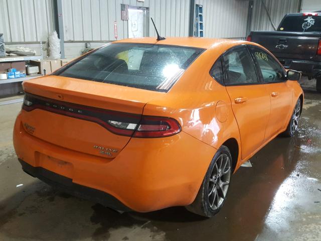 1C3CDFBB4ED860636 - 2014 DODGE DART SXT ORANGE photo 4