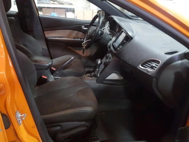 1C3CDFBB4ED860636 - 2014 DODGE DART SXT ORANGE photo 5