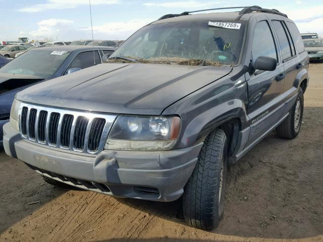 1J4GW48S12C323107 - 2002 JEEP GRAND CHER GRAY photo 2