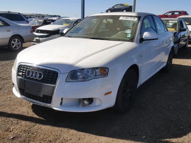 WAUDF78E18A142594 - 2008 AUDI A4 2.0T QU WHITE photo 2