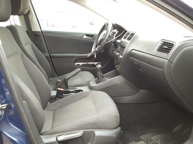 3VW1K7AJ1DM210265 - 2013 VOLKSWAGEN JETTA BASE Կապույտ լուսանկար 5