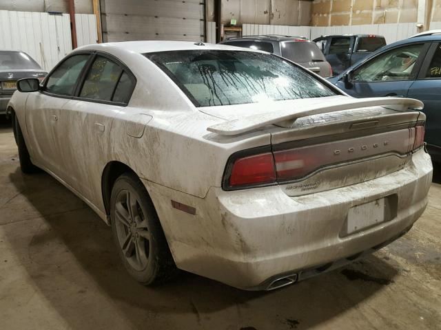 2C3CDXJG5EH243655 - 2014 DODGE CHARGER SX WHITE photo 3