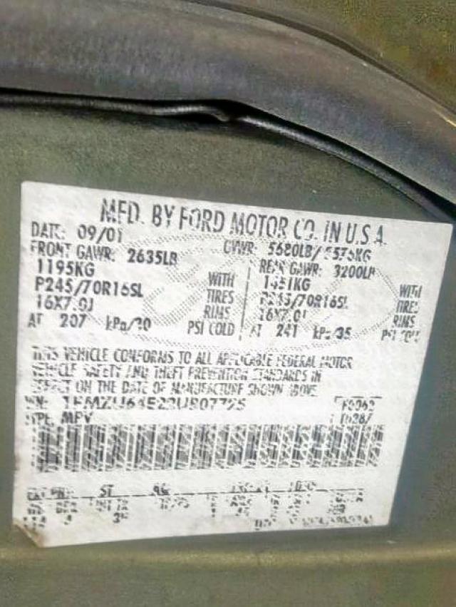 1FMZU64E22UB07725 - 2002 FORD EXPLORER E GREEN photo 10