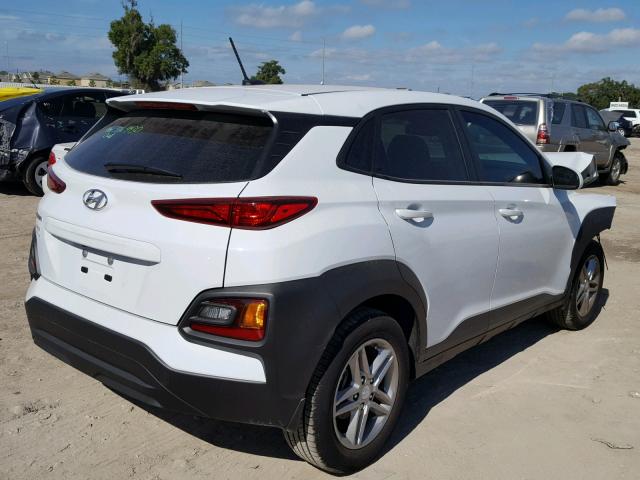 KM8K12AA9JU179136 - 2018 HYUNDAI KONA SE WHITE photo 4