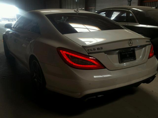 WDDLJ7EB0CA024137 - 2012 MERCEDES-BENZ CLS 63 AMG WHITE photo 3