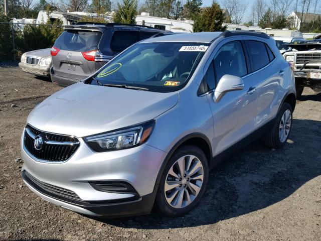 KL4CJASB1JB506595 - 2018 BUICK ENCORE PRE SILVER photo 2