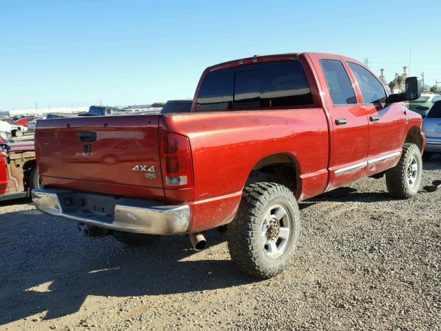 1D7KS28C26J204451 - 2006 DODGE RAM 2500 S წითელი ფოტო 4