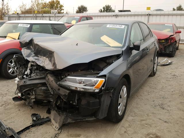 3VW2K7AJXFM322361 - 2015 VOLKSWAGEN JETTA BASE CHARCOAL photo 2