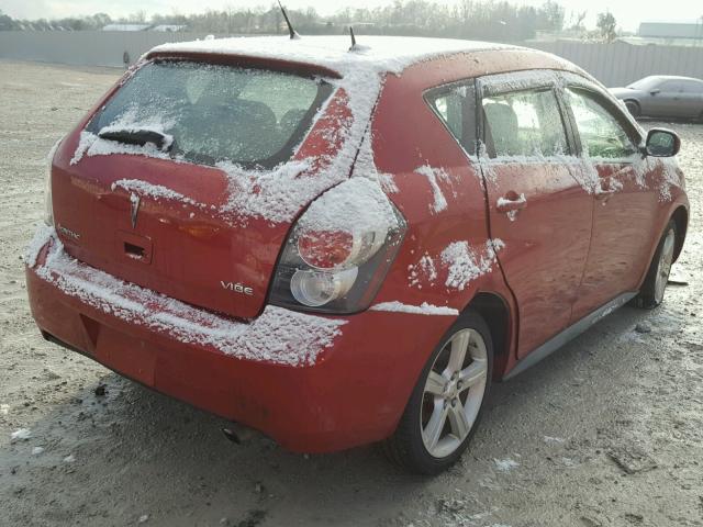 5Y2SP67049Z424951 - 2009 PONTIAC VIBE RED photo 4