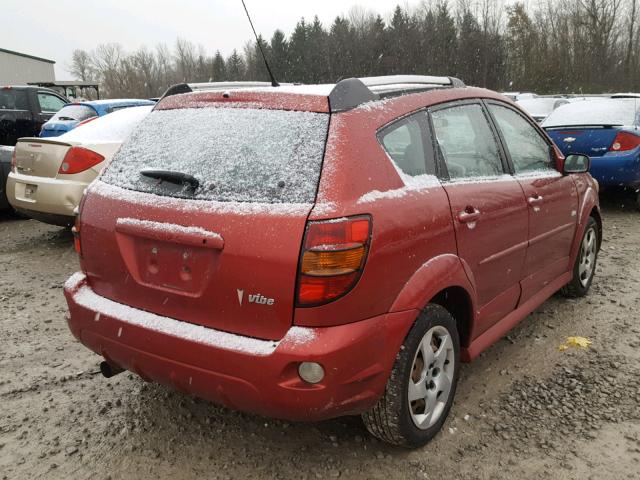 5Y2SL65897Z400534 - 2007 PONTIAC VIBE RED photo 4