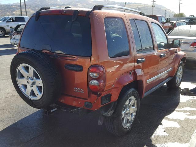 1J4GL58K25W586739 - 2005 JEEP LIBERTY LI ORANGE photo 4