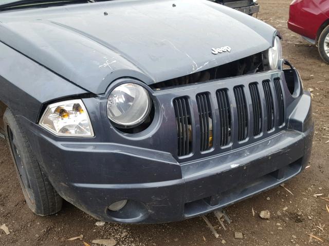 1J8FT47W07D156375 - 2007 JEEP COMPASS BLUE photo 9