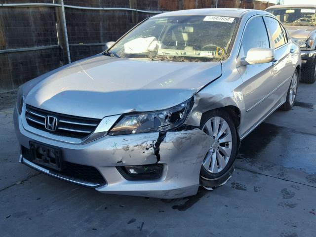 1HGCR2F82EA075345 - 2014 HONDA ACCORD EXL SILVER photo 2