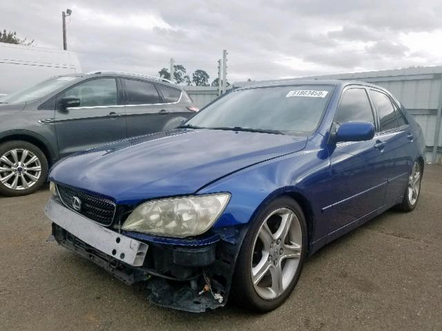 JTHBD182910033555 - 2001 LEXUS IS 300 BLUE photo 2