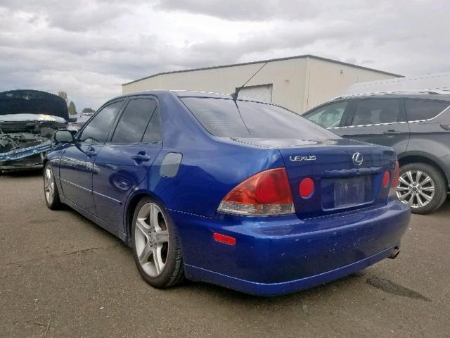 JTHBD182910033555 - 2001 LEXUS IS 300 BLUE photo 3