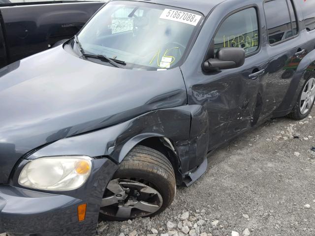 3GNBAAFW7BS579532 - 2011 CHEVROLET HHR LS GRAY photo 9