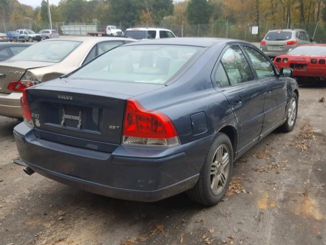 YV1RS592X62504775 - 2006 VOLVO S60 2.5T BLUE photo 4