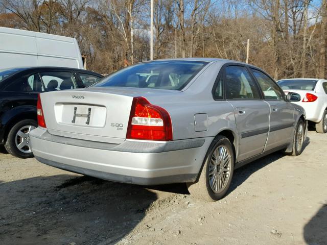 YV1TS92D721249639 - 2002 VOLVO S80 SILVER photo 4