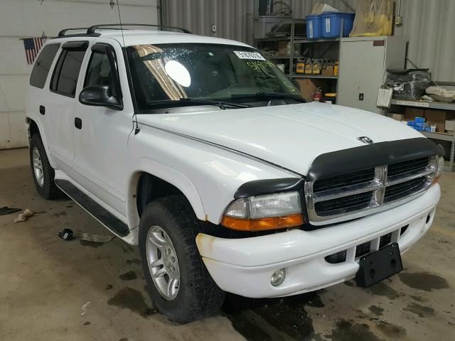 1D4HS48N73F604394 - 2003 DODGE DURANGO SL WHITE photo 1