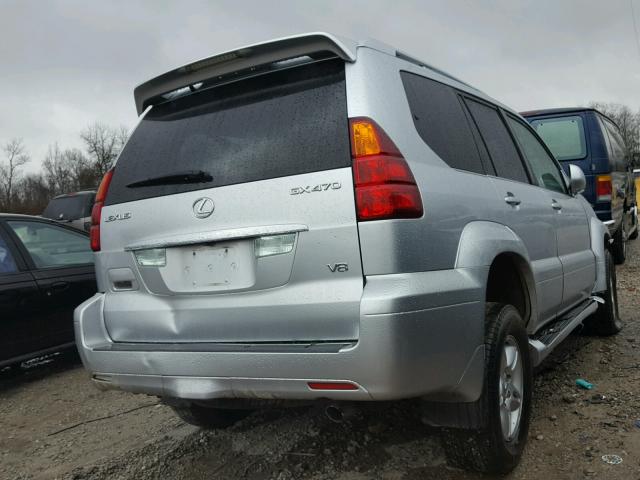 JTJBT20X360115495 - 2006 LEXUS GX 470 SILVER photo 4