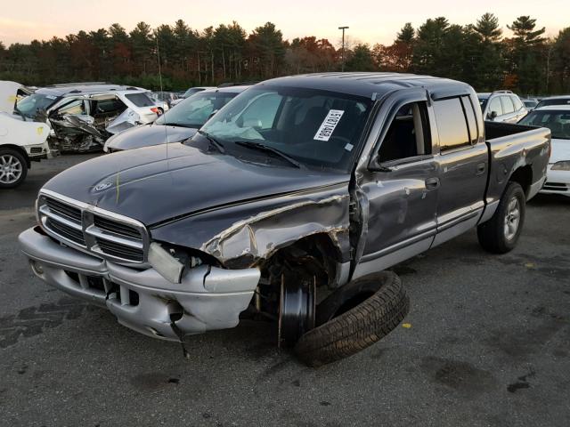 1D7HG48N84S622464 - 2004 DODGE DAKOTA QUA SILVER photo 2