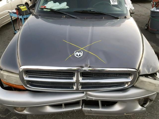 1D7HG48N84S622464 - 2004 DODGE DAKOTA QUA SILVER photo 7