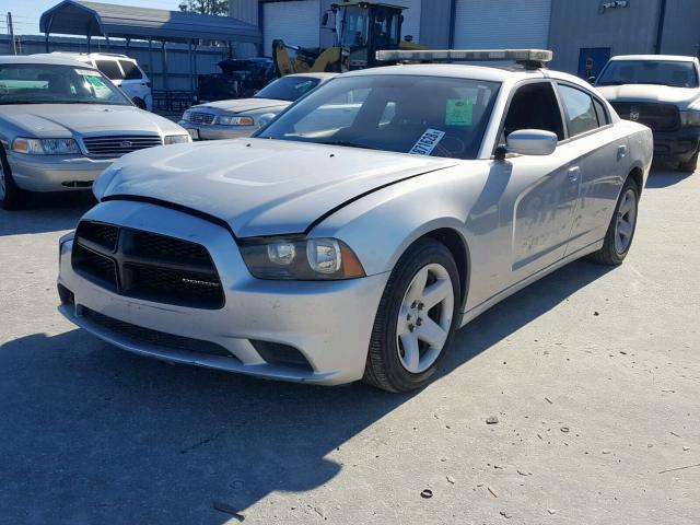 2C3CDXAG6CH153976 - 2012 DODGE CHARGER PO SILVER photo 2