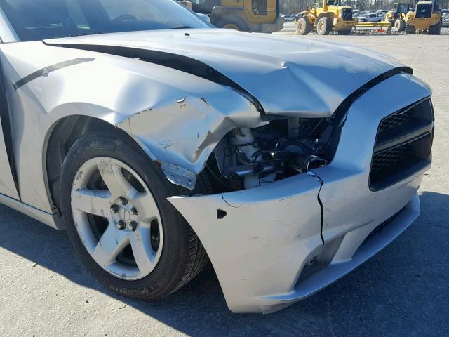 2C3CDXAG6CH153976 - 2012 DODGE CHARGER PO SILVER photo 9