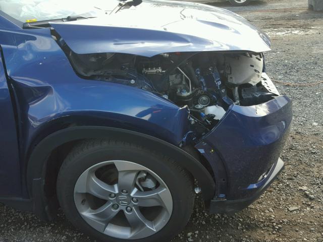 3CZRU6H55HM715874 - 2017 HONDA HR-V EX BLUE photo 9