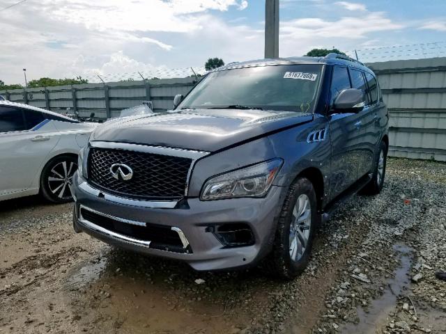 JN8AZ2NF4H9640307 - 2017 INFINITI QX80 BASE GRAY photo 2