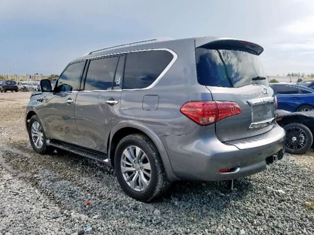 JN8AZ2NF4H9640307 - 2017 INFINITI QX80 BASE GRAY photo 3